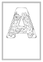Vorschau - Mal- und Bastelvorlagen - Lebkuchen-Alphabet zum Ausmalen: ABC für Advent und Weihnachten - Seite 1