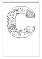 Vorschau - Mal- und Bastelvorlagen - Lebkuchen-Alphabet zum Ausmalen: ABC für Advent und Weihnachten - Seite 3