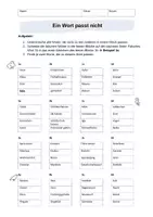 Vorschau - Arbeitsblätter - Ein Wort passt nicht - Assoziation neuer Wörter Frühling - Deckblatt
