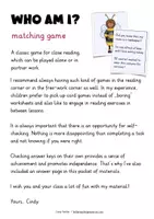 Vorschau - Fördermaterial/Inklusion - Who am I? English carnival reading and describing people - Seite 1