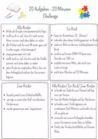 Vorschau - Arbeitsblätter - 20 Aufgaben - 20 Minuten Challenge - Deckblatt
