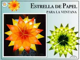Vista previa - Manualidades / Dibujos para colorear - ESTRELLA de papel para la ventana (estrella navideña) (Navidad) - página 1