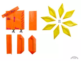 Vista previa - Manualidades / Dibujos para colorear - ESTRELLA de papel para la ventana (estrella navideña) (Navidad) - página 2