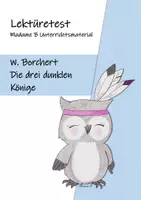 Vorschau - Test - Lesekontrolle zur Kurzgeschichte "Die drei dunklen Könige" - Deckblatt