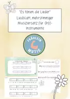 Vorschau - Arbeitsblätter - Es tönen die Lieder - mehrstimmiger Musiziersatz - Deckblatt