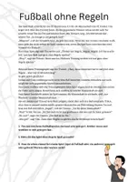 Vorschau - Arbeitsblätter - Fußball ohne Regeln - Deckblatt