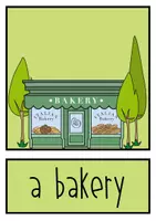 Vorschau - Spiele - Town Buildings Flash Cards incl. Word cards - Seite 1