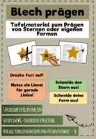Vorschau - Mal- und Bastelvorlagen - Blech prägen - Weihnachtssterne - Deckblatt