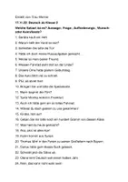 Vorschau - Arbeitsblätter - Deutsch ab Klasse 2 Satzarten bestimmen - mit Lösung - Deckblatt