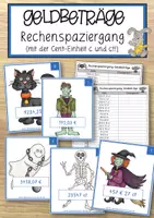 Vorschau - Anderer Materialtyp - Rechenspaziergang verschiedene Geldbeträge - Deckblatt