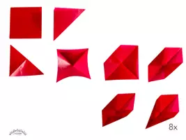 Vista previa - Manualidades / Dibujos para colorear - ESTRELLA de papel para la ventana (estrella navideña) - con 2 variantes (Navidad) - página 3