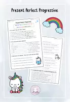 Vorschau - Arbeitsblätter - Present Perfect Progressive / Continuous Worksheets - Deckblatt