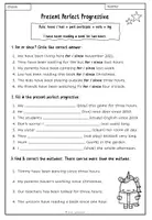 Vorschau - Arbeitsblätter - Present Perfect Progressive / Continuous Worksheets - Seite 3