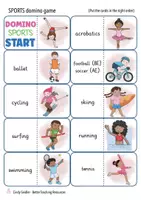Vista previa - Juegos / Gamificación - sports vocabulary domino game English / juego Inglés - página 1