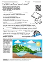 Vorschau - Arbeitsblätter - Arbeitsblatt "Wasserkreislauf" + Onlineübung & MP3 + Mindmap + Infografik - Deckblatt