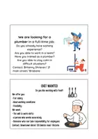 Vorschau - Bildkarten - Job adverts Klasse 9 - Seite 1