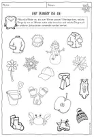 Vorschau - Arbeitsblätter - Winter - Winterkleidung - Lerntheke - Seite 3