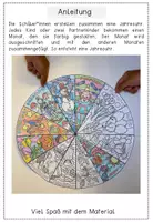 Vorschau - Mal- und Bastelvorlagen - Rund ums Jahr - Kunstprojekt Jahresuhr - Seite 1