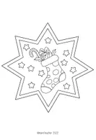 Vorschau - Mal- und Bastelvorlagen - Weihnachten Fensterbilder Sternform - Seite 1