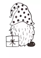Vorschau - Mal- und Bastelvorlagen - Kunst - Karte - Klappkarte - weihnachtliches Bild WICHTEL zum Gestalten mit Knöpfen oder Fingerabdrücken - Seite 3