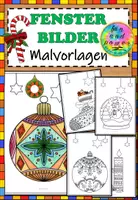 Vorschau - Arbeitsblätter - Kunstprojekt-Weihnachten-Fensterbilder-Malvorlagen - Deckblatt