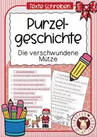 Vorschau - Unterrichtsreihen - Purzelgeschichte - Weihnachten - Die verschwundene Mütze - Deckblatt
