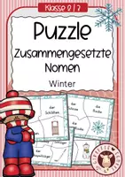 Vorschau - Unterrichtsreihen - Puzzle Zusammengesetzte Nomen Winter - Deckblatt