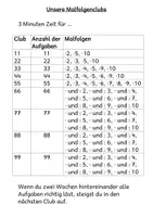 Vorschau - Arbeitsblätter - Malfolgenclubs: differenzierte Übung zur Automatisierung des Einmaleins - Seite 1