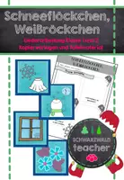 Vorschau - Arbeitsblätter - Liederarbeitung Schneeflöckchen Weißröckchen - Deckblatt