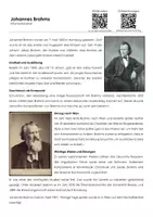 Vorschau - Arbeitsblätter - Johannes Brahms (Infotext und Übungen) - Deckblatt
