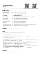 Vorschau - Arbeitsblätter - Johannes Brahms (Infotext und Übungen) - Seite 1