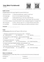 Vorschau - Arbeitsblätter - Peter Iljitsch Tschaikowski (Infotext und Übungen) - Seite 1