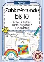 Vorschau - Unterrichtsreihen - Verliebte Zahlen – Zahlenfreunde (Zahlzerlegung bis 10) mit Regenbogen - Deckblatt