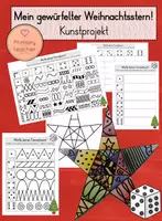 Vorschau - Mal- und Bastelvorlagen - Ich würfle meinen Weihnachtsstern! - Kunstprojekt - Deckblatt