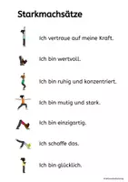 Vorschau - Arbeitsblätter - Starkmachsätze- Affirmationssätze für die Grundschule - Seite 3