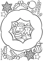 Vorschau - Spiele - Bastelvorlage "Adventskranz" / Weihnachten Winter-Kränze - Seite 2