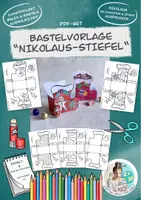 Vorschau - Spiele - Bastelvorlage "Nikolaus-Stiefel" Weihnachten Advent - Deckblatt
