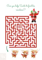 Vista previa - Hojas de trabajo - Laberinto Navideño en Inglés y Castellano - página 2
