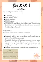 Vista previa - Unidades / Secuencias / Situaciones de Aprendizaje - Juego de agudeza visual - FIND IT! "CLOTHES"+ Picture Dictionary - página 1