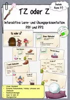 Vorschau - Interaktives Material - Z oder TZ - Zauberhafte interaktive Präsentation (PDF und PPT) - Deckblatt