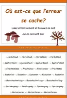 Aperçu - Cartes / Images - Allemand: Cartes de lecture Trouver l'erreur - automne - Page 1
