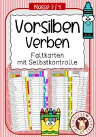 Vorschau - Unterrichtsreihen - Faltkarten - Vorsilben Verben - Deckblatt