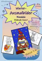 Vorschau - Mal- und Bastelvorlagen - Winter Weihnachten Ausmalbilder MANDALA - Deckblatt
