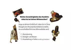 Vorschau - Arbeitsblätter - Bruegel Praxisaufgabe Niederländische Sprichwörter - Deckblatt