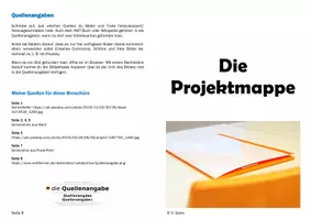 Vorschau - Merkblätter - Broschüre zur Erstellung einer Projektmappe für die Projektprüfung - Deckblatt