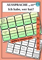 Vorschau - Spiele - Training der Aussprache von -er Spiel zur Phonetik Ich habe, wer hat - Deckblatt