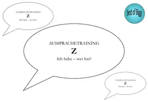 Vorschau - Spiele - Training der Aussprache von Z Spiel zur Phonetik Ich habe, wer hat - Seite 1