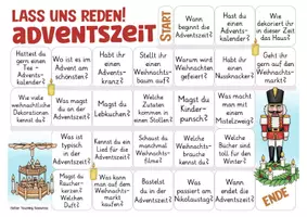 Aperçu - Jeux - Allemand - Jeu d'expression orale : Lass uns reden! Adventszeit Weihnachten deutsch - Page 1