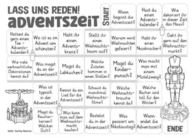 Aperçu - Jeux - Allemand - Jeu d'expression orale : Lass uns reden! Adventszeit Weihnachten deutsch - Page 2