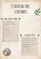 Vorschau - Arbeitsblätter - Checkliste: Etablierung eines Schulhundes - Deckblatt